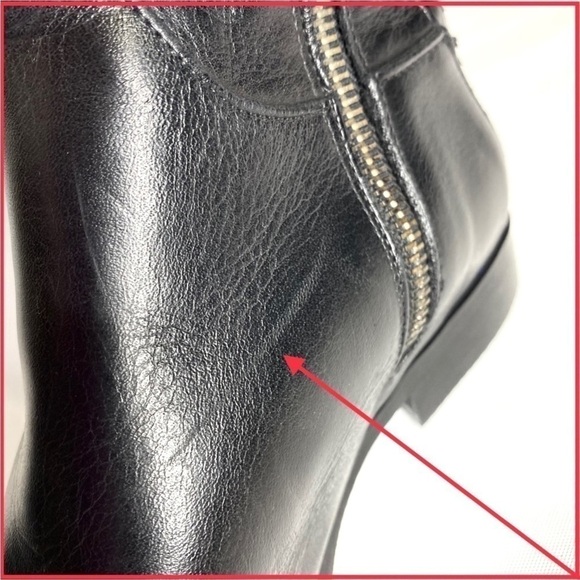 Ron White Boots Size 5.5 Piper Over The Knee OTK Black Leather Snake Pattern New - Picture 9 of 11